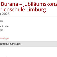 Kartenverkauf Carmina Burana